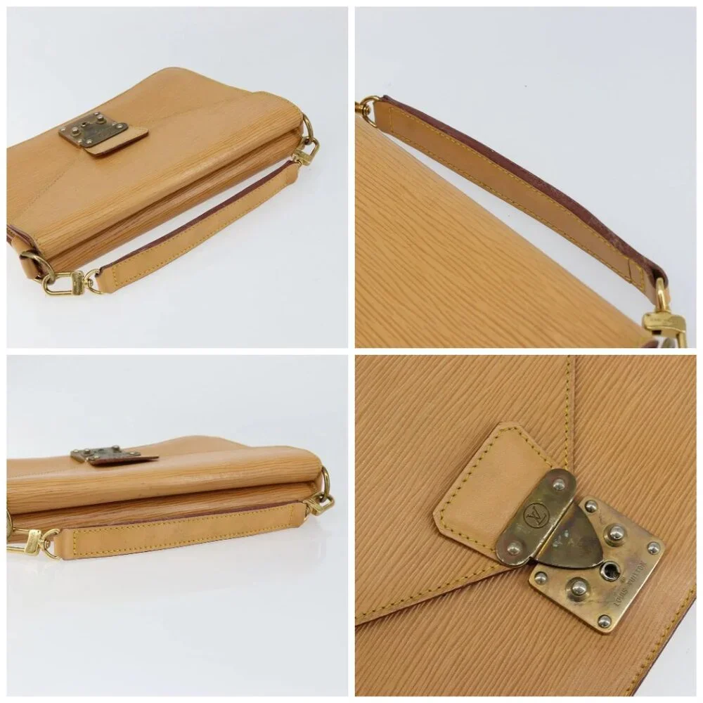 LOUIS VUITTON Epi Biface Hand Bag 2way Beige